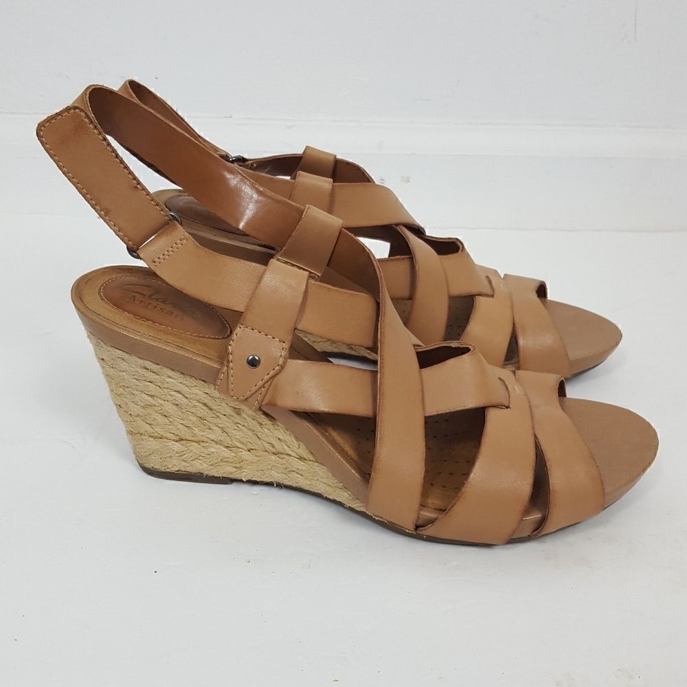 Franco Sarto Wedges Espadrille Tan Size 8M‎